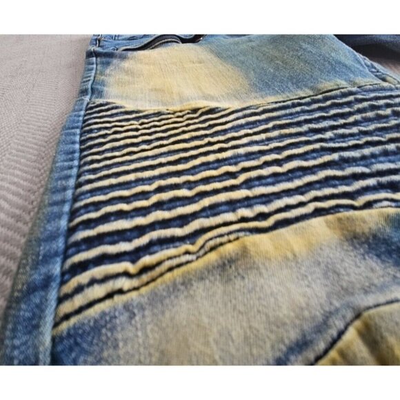 Waimea Jeans Men's Size W32 L32 Slim Fit Light Blue Moto Biker Y2K Style M4249DF - Picture 14 of 16